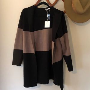 Sioni Stripe Hooded Cardigan